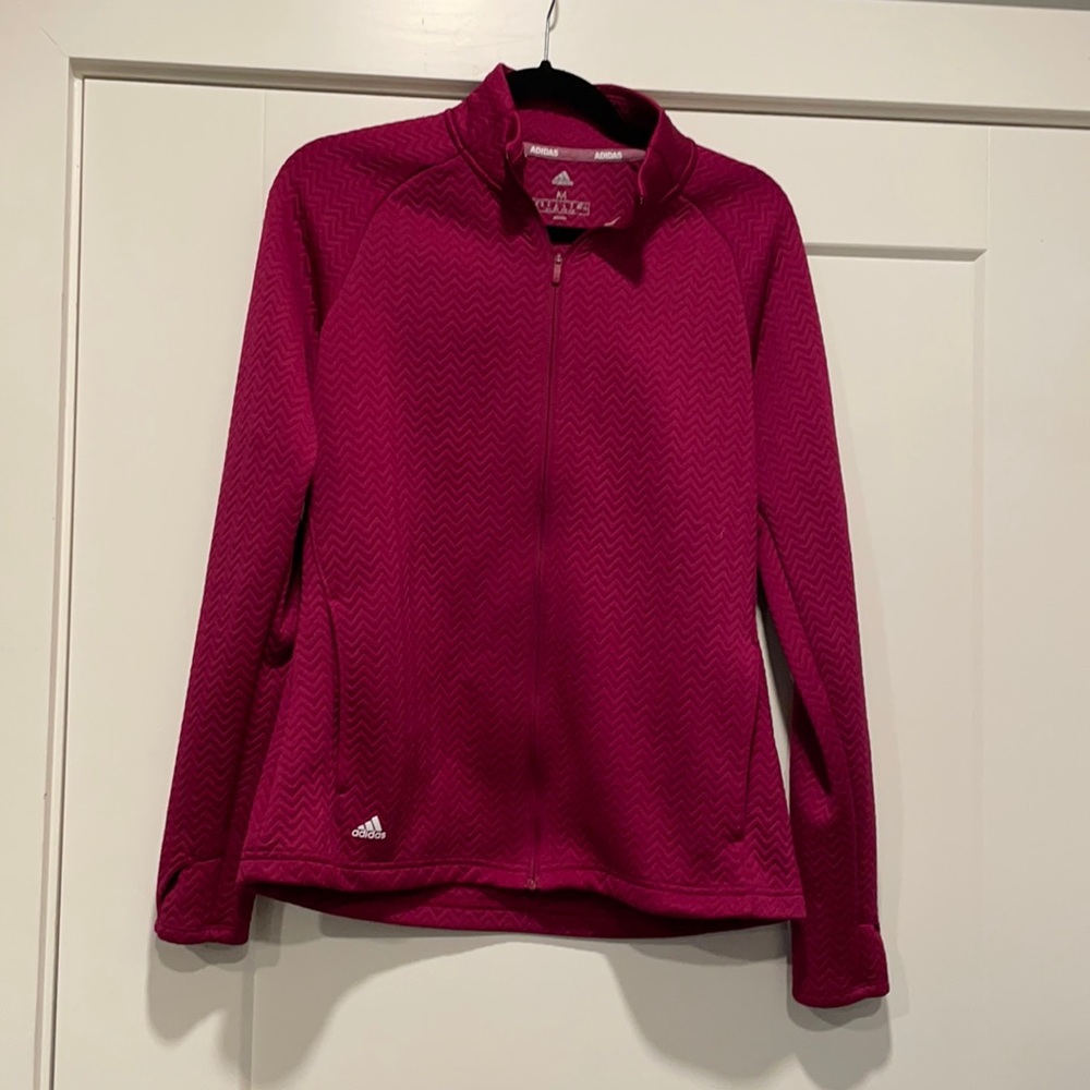 Adidas quilted zip up!!